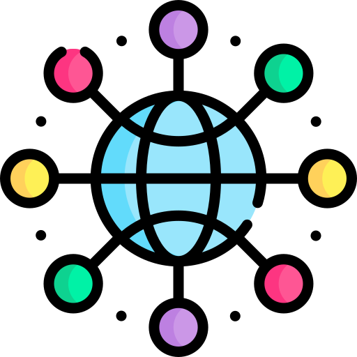 Teach students across continents icon