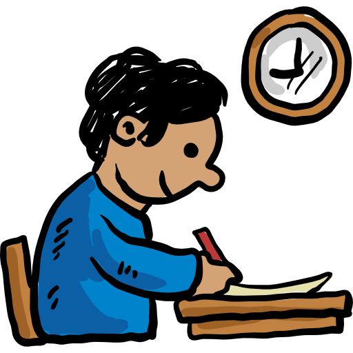A student preparing for exams icon